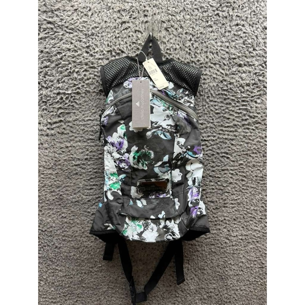 NWT Adidas‎ By Stella McCartney Floral Print Nylon Backpack Multicolor Black